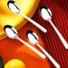 Silver stainless steel spoon, simple household table spoon and kitchenware set Specification image